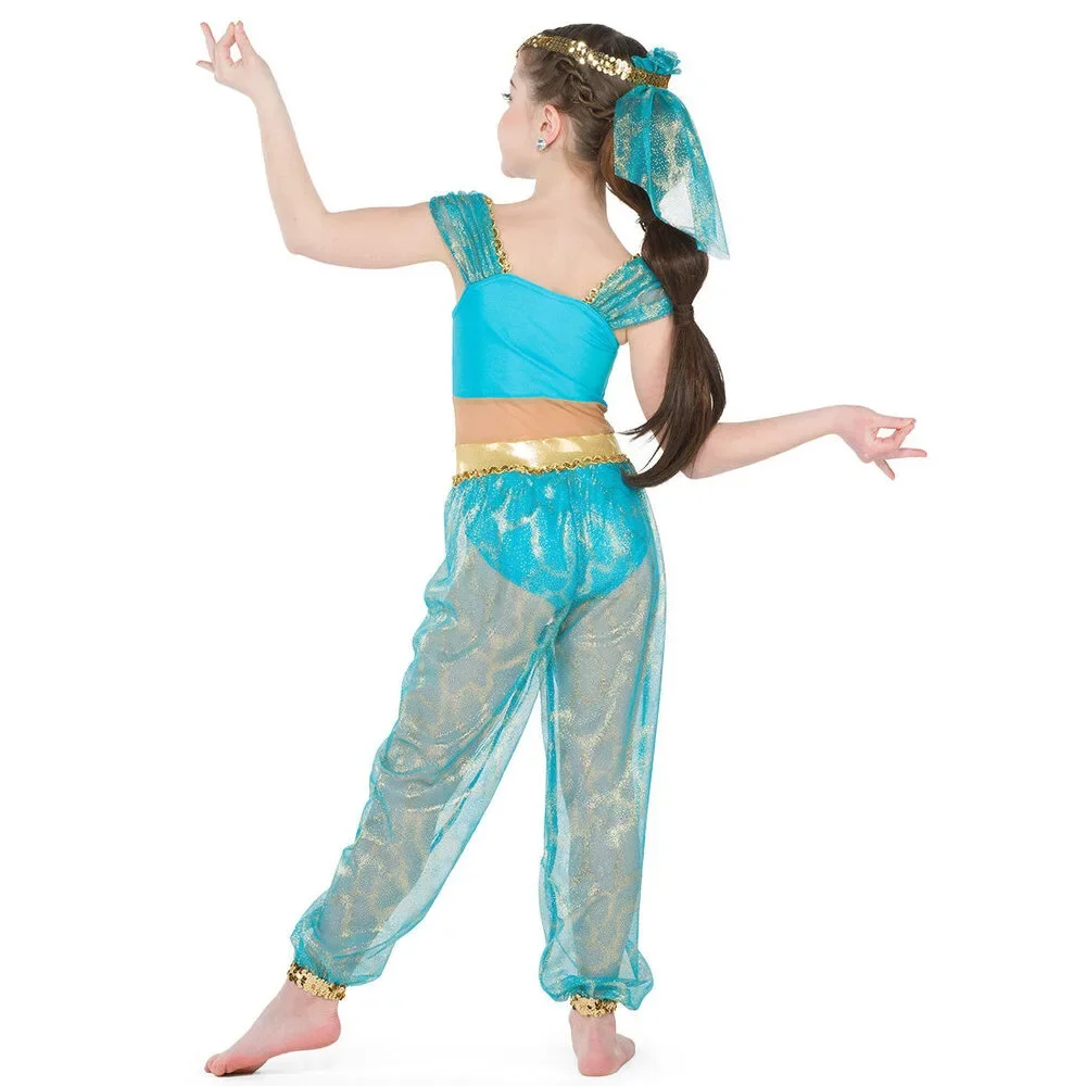 Pre-Owned Dance Costume Wish Come True 20415 Intermediate Child Green Jazz